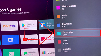 Delete o cache dos aplicativos de sua smart TV Android para resolver problemas de funcionamento.