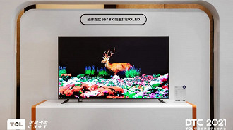 TCL exibiu um protótipo de seu painel RGB OLED com tecnologia IJP (inkjet-printed) e resolução de 8K. Fonte TCL/EET China