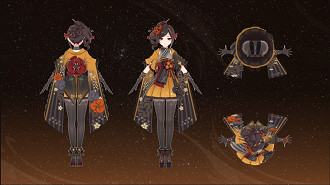 Imagens de diferentes ângulos do modelo de Chiori em Genshin Impact 4.3. Fonte: Reddit