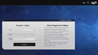 Página de Código de Resgate para a inserção de códigos de janeiro de 2024 de Honkai: Star Rail. Fonte: Vitor Valeri