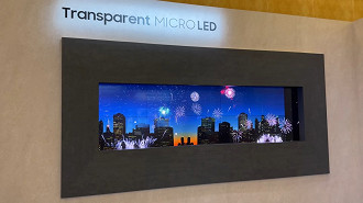 Painéis micro LED transparentes da Samsung. Fonte: HDTVTest