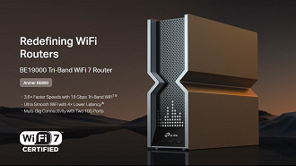 Roteador TP-Link Archer BE800 com Wi-Fi 7. Fonte: TP-Link