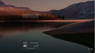 Widget de clima da tela de bloqueio do Windows 11. Fonte: Microsoft