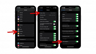 Configurar o HDR nos vídeos no iPhone.