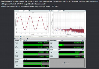 Medições do DAC/amp iFi Diablo 2 feitas pelo site GoldenSound provando que o declarado pela fabricante não é o real. Fonte: GoldenSound