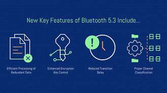 Recursos oferecidos no padrão Bluetooth 5.3.