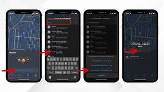 Compartilhar Localização no iPhone