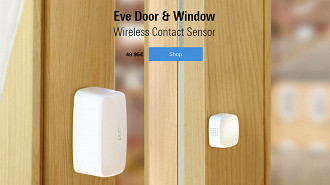 Sensor de portas e janelas Eve Door & Window. Fonte: EveHome
