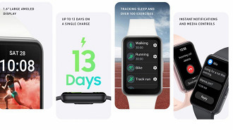 Galaxy Fit 3 contará com até 13 dias de autonomia de bateria e mais de 100 modos de exercícios (Foto: Samsung Brasil/Divulgação)