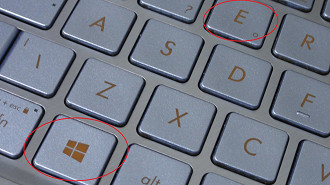 Atalho de teclado para abrir o Explorador de Arquivos em PCs Windows. Fonte: Vitor Valeri