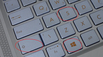 Atalho de teclado para abrir o aplicativo Ferramenta de Captura em PCs Windows. Fonte: Vitor Valeri