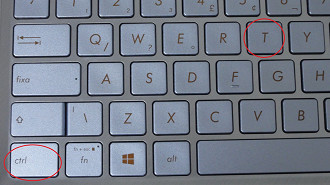 Atalho de teclado para abrir novas guias no navegador em PCs Windows. Fonte: Vitor Valeri