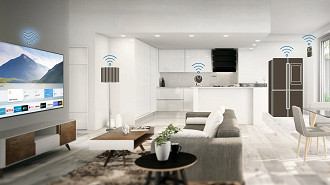 As smart TVs irão possuir diversos hubs para controlar as casas inteligentes, além de oferecer diferentes tipos de serviços baseados em nuvem. Fonte: Samsung