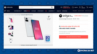 Edge 30 Ultra no site da Motorola