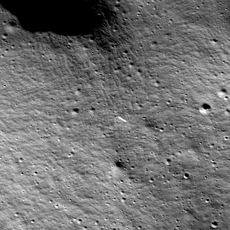 Espaçonave Lunar Reconnaissance Orbiter, da NASA, fotografou a Odysseus na superfície do satélite. Imagem: NASA/Reprodução