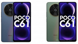 POCO C61. Imagem: Xiaomi/Reprodução