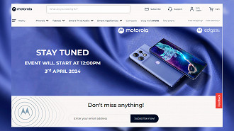 Motorola Índia anunciando o Edge 50 Pro