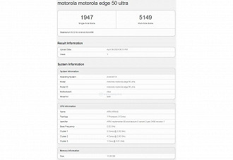 Edge 50 Ultra surge no Geekbench