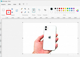 Imagem com fundo branco após remoção de fundo no paint