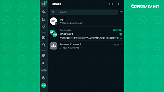Nova barra lateral WhatsApp Web; Via WBI