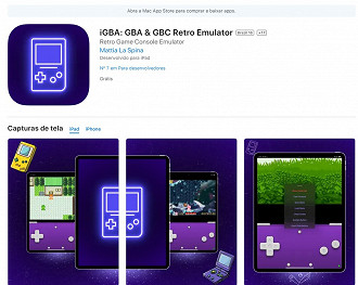Emulador iGBA é removido da App Store. Imagem: Apple/Reprodução