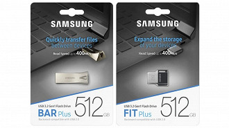 Samsung BAR Plus e FIT Plus.
