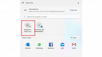 O Windows Share agora conta com suporte a contas do Gmail para enviar um e-mail para si mesmo