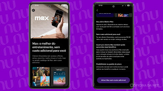 Tela de ativação do Max dentro do Nubank Ultravioleta. Imagem: Oficina da Net