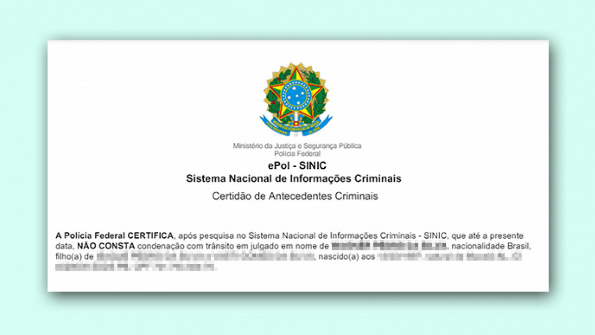 Certidão de Antecedentes Criminais