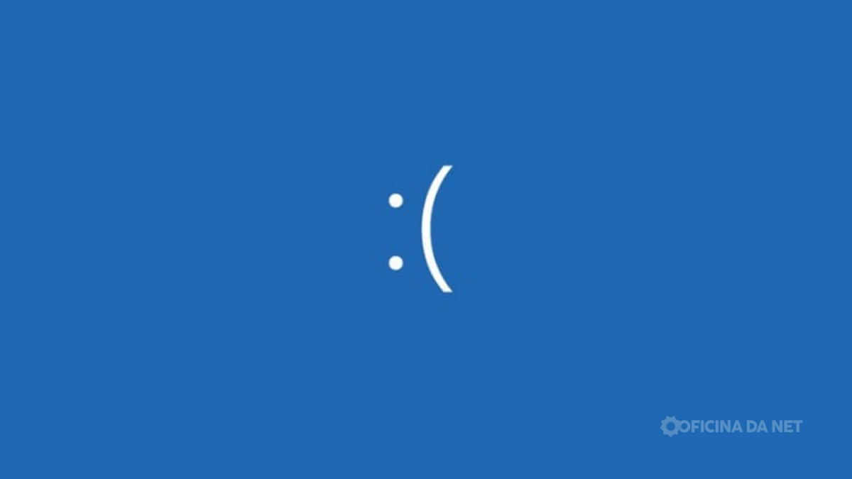 Atualização KB5043145 do Windows 11 causando tela azul da morte. Imagem: Oficina da Net