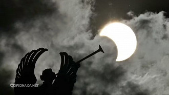Eclipse visto na Argentina. Foto: Luis ROBAYO/AFP Eclipse visto na Argentina. Foto: Luis ROBAYO/AFP