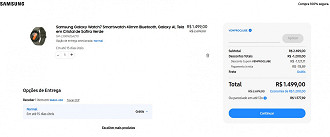 Galaxy Watch7 40mm Bluetooth está em promoção por R$ 1.499,00 nessa semana! Galaxy Watch7 40mm Bluetooth está em promoção por R$ 1.499,00 nessa semana!