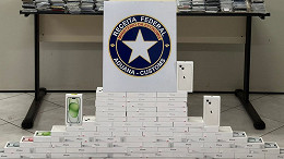 Receita Federal apreende 250 iPhones contrabandeados em SC Receita Federal apreende 250 iPhones contrabandeados em SC