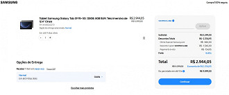 O Galaxy Tab S9 FE+5G está com 44% de desconto na Samsung! O Galaxy Tab S9 FE+5G está com 44% de desconto na Samsung!