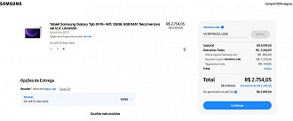 Samsung Galaxy Tab S9 FE+ Wifi com desconto de 45% nessa semana! Samsung Galaxy Tab S9 FE+ Wifi com desconto de 45% nessa semana!