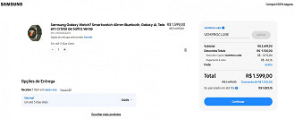 Galaxy Watch7 40mm Bluetooth com 41% de desconto na Samsung!