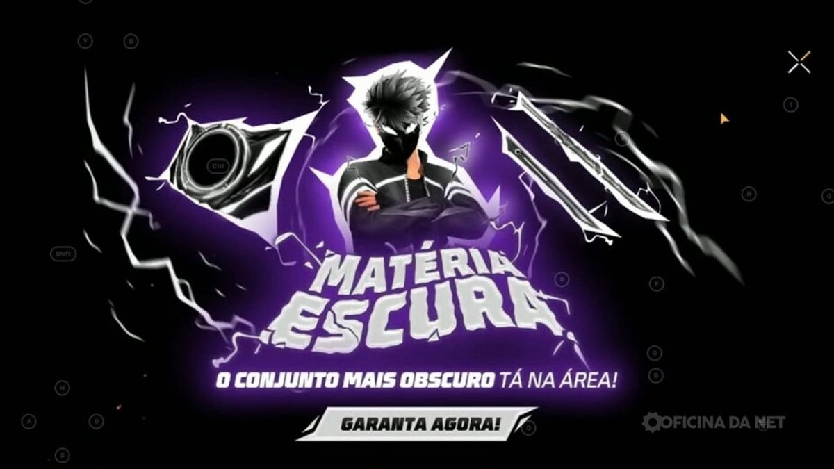 Veja como como resgatar seu Codiguin FF Matéria Escura. Imagem: Oficina da Net