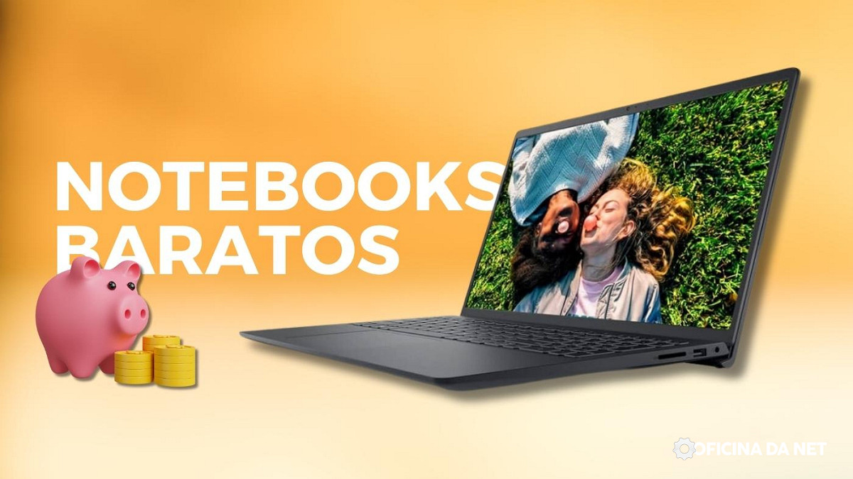 Melhores notebooks baratos para comprar. Imagem: Oficina da Net