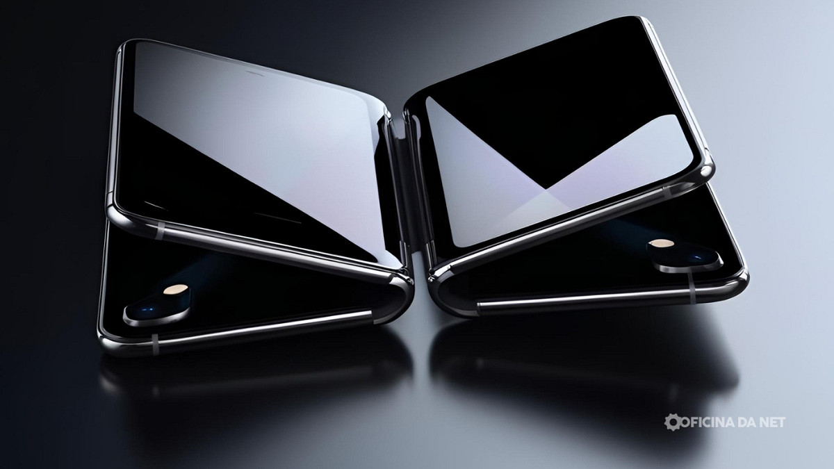 Apple se prepara para lançar dois iPhones dobráveis. Imagem: Oficina da Net