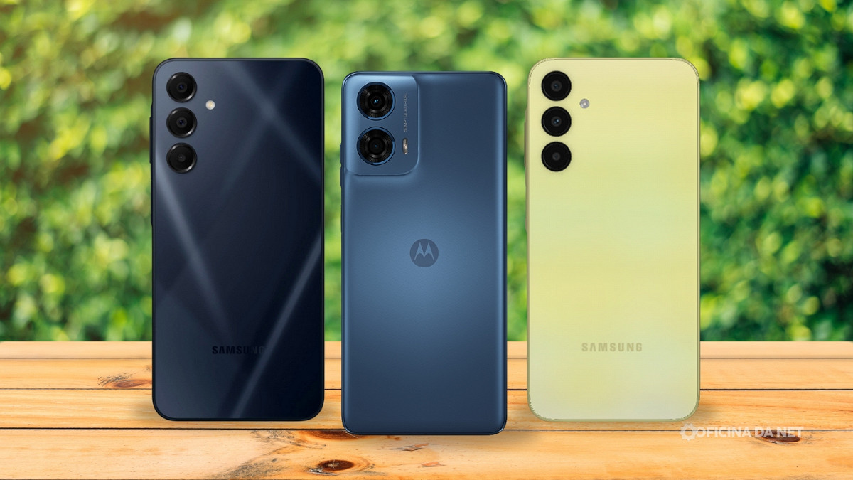 3 celulares de 256 GB em oferta. 