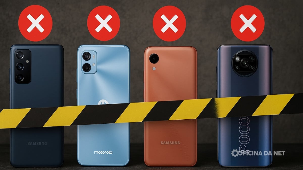 Listamos os celulares que você não deveria comprar em 2025. Imagem: Oficina da Net