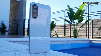 Galaxy A56 com suporte IP67 contra água e poeira Galaxy A56 com suporte IP67 contra água e poeira