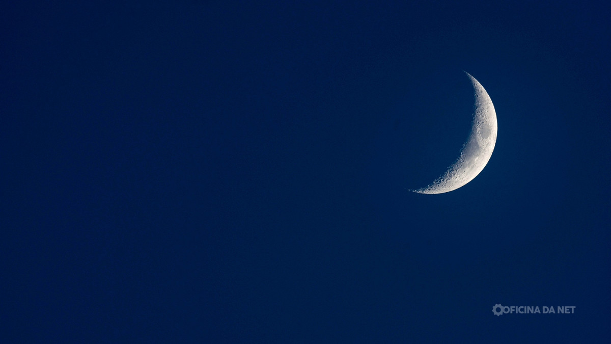 Veja como está a Lua hoje. Imagem: Oficina da Net