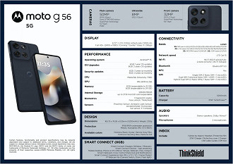 Moto G56 - ficha; Foto @evleaks Moto G56 - ficha; Foto @evleaks