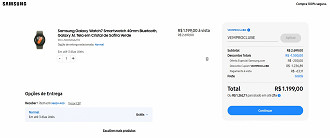Galaxy Watch7 de 40mm com 56% de desconto na Samsung. Galaxy Watch7 de 40mm com 56% de desconto na Samsung.