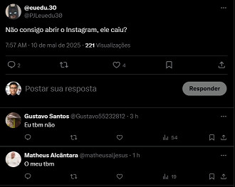 Tweet de usuários do Instagram Tweet de usuários do Instagram