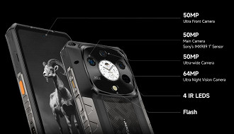 Câmeras do Ulefone Armor 28 Pro é a mesma do modelo Ultra. Imagem: Reprodução Câmeras do Ulefone Armor 28 Pro é a mesma do modelo Ultra. Imagem: Reprodução