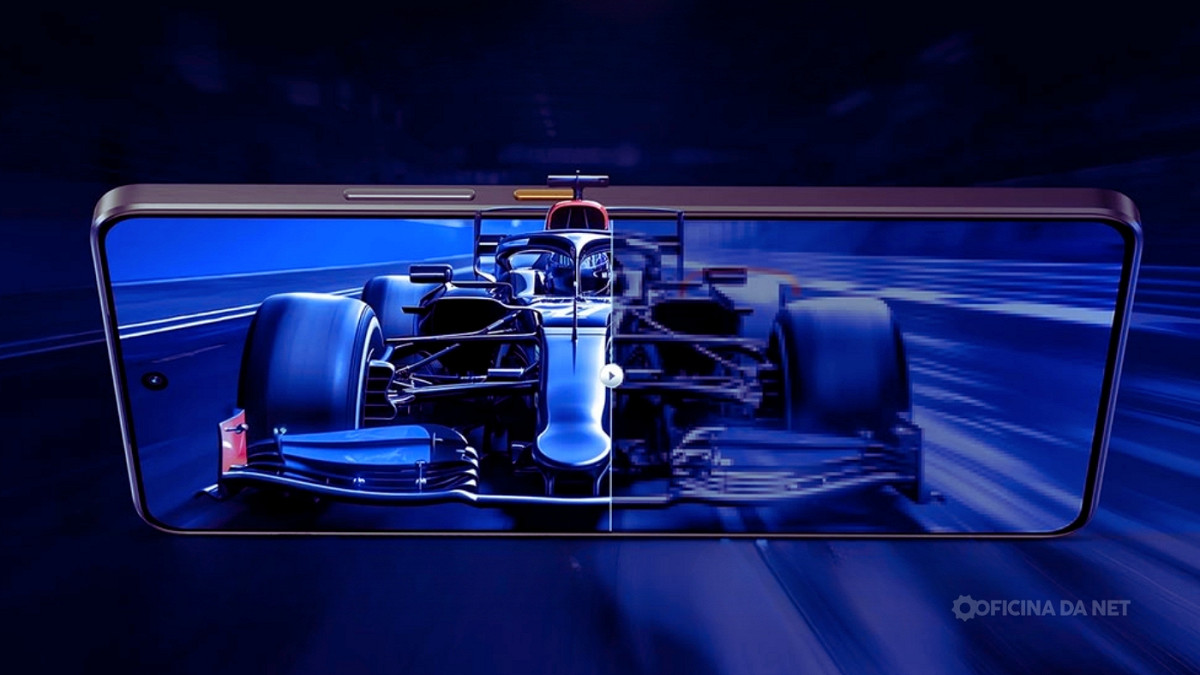 realme GT 7 vem aí com chip Dimensity 9400e e bateria monstra de 7.000 mAh. Imagem: Oficina da Net