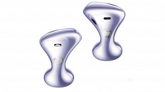 Huawei FreeBuds 6 vistos de cima. Imagem: Huawei/Reprodução Huawei FreeBuds 6 vistos de cima. Imagem: Huawei/Reprodução