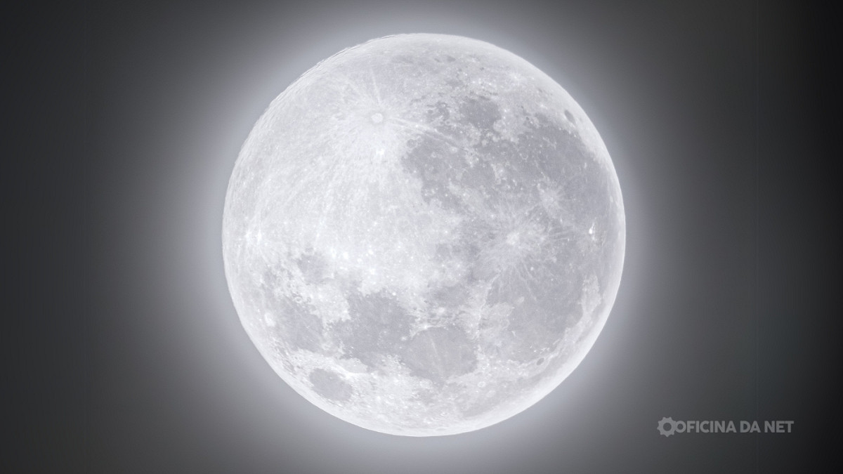 Veja como está a Lua hoje. Imagem: Oficina da Net